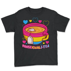 Pansexuali-Tea Funny Teacup LGBTQ+ Pansexual Pride print - Youth Tee - Black