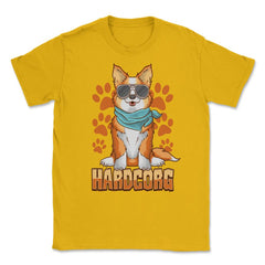 Hardcorg Corgi Pun Funny Corgi Dog With Sunglasses Pun product Unisex - Gold