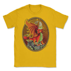 Tomato Dragon Standing On Rocks With Tomatoes graphic Unisex T-Shirt