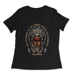 Chieftain Peacock Feathers Motivational Native Americans product - Women's V-Neck Tee - Black