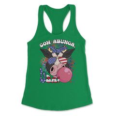4th of July Cow-abunga, USA! Funny Patriotic Cow design Women's - Kelly Green