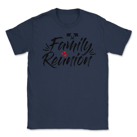 Family Reunion Beach Tropical Vacation Gathering Relatives print - Navy