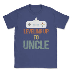 Funny Leveling Up To Uncle Gamer Vintage Retro Gaming print Unisex - Purple