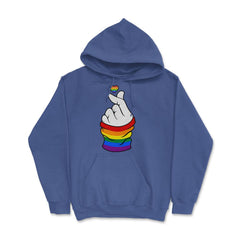 Gay Pride Flag K-Pop Love Hand Gift design Hoodie - Royal Blue