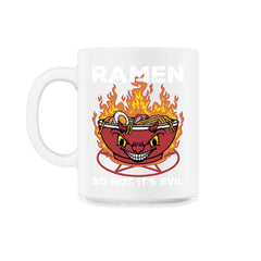 Devil Ramen Bowl Halloween Spicy Hot Graphic graphic - 11oz Mug - White