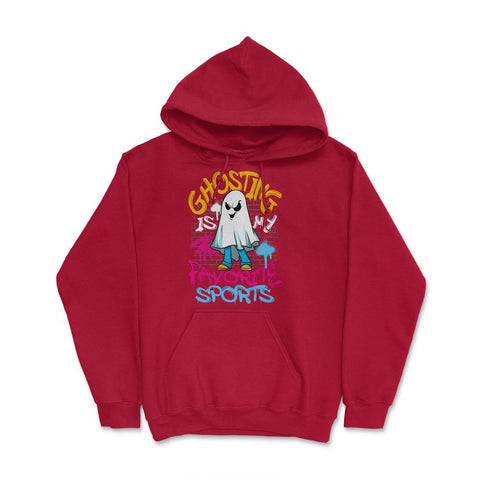 Anti-Valentine’s Day Ghosting graphic Hoodie - Red
