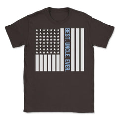 Best Uncle Ever Appreciation USA Flag Patriotic American print Unisex - Brown