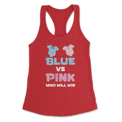 Funny Baby Gender Reveal Party Blue Or Pink Who Will Win product - Red