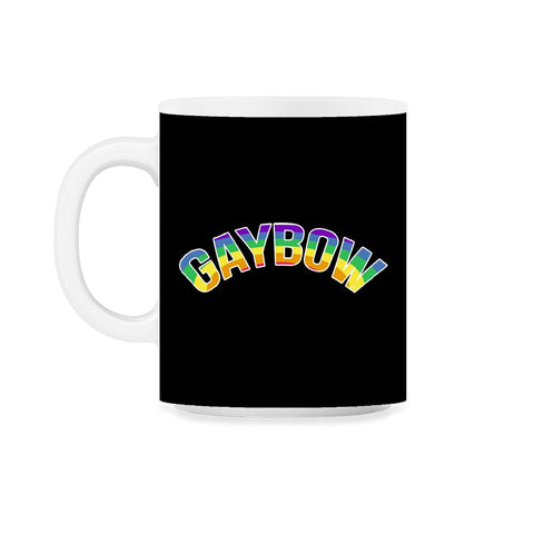 Gaybow Rainbow Word Art Gay Pride t-shirt Shirt Tee Gift 11oz Mug