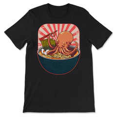 Ramen Octopus for Fans of Japanese Cuisine and Culture product - Premium Unisex T-Shirt - Black