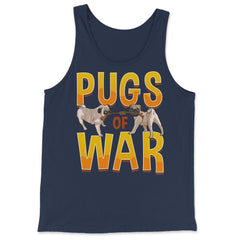 Funny Pug of War Pun Tug of War Dog product - Tank Top - Navy