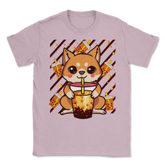 Boba Tea Bubble Tea Cute Kawaii Shiba Inu Gift print Unisex T-Shirt - Light Pink