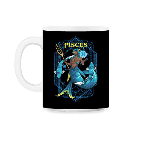 Pisces Zodiac Sign Warrior Anime Style Merman print 11oz Mug