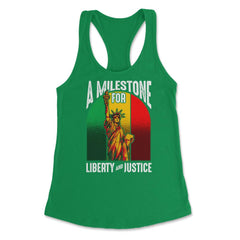 Juneteenth A Milestone for Liberty & Justice Statue Liberty product - Kelly Green