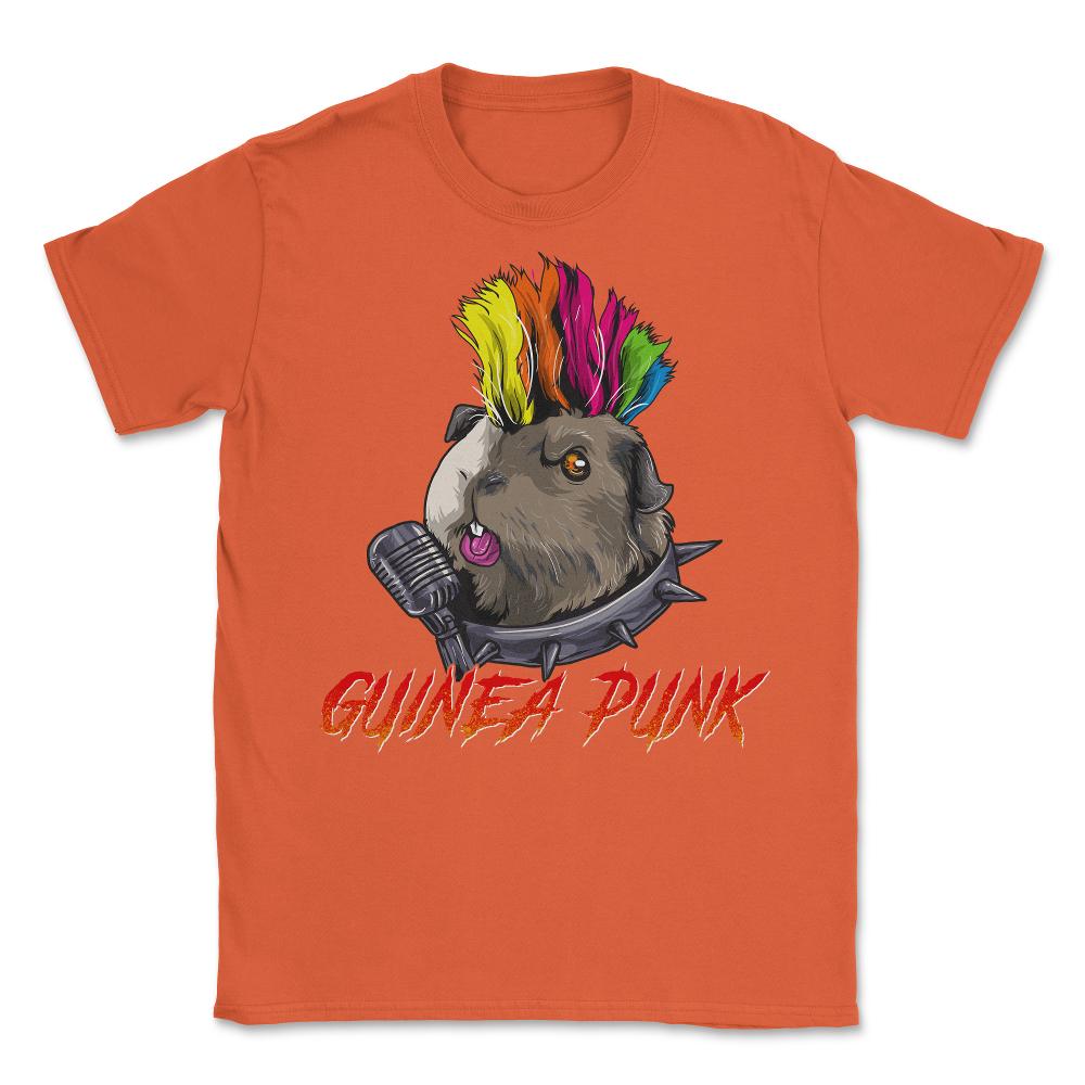 Punk Guinea Pig Guinea Punk for Cavy Lovers Gift  print Unisex T-Shirt - Orange