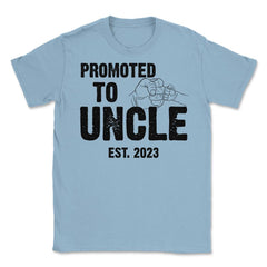 Funny Promoted To Uncle Est 2023 Soon To Be Uncle product Unisex - Light Blue