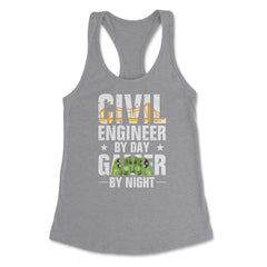 Funny Civil Engineer By Day Gamer By Night Engineering print Women's