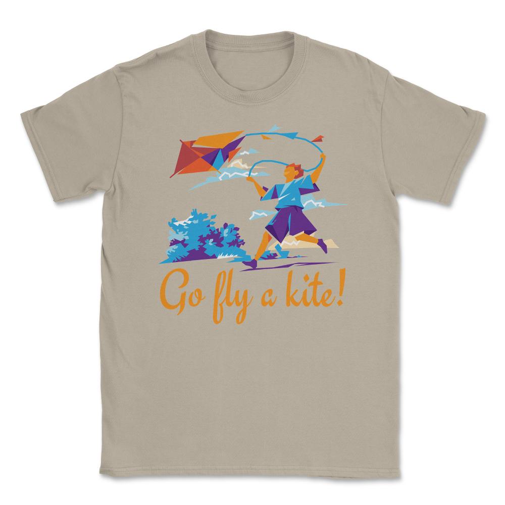 Go fly a kite! Kite Flying Design product Unisex T-Shirt - Cream