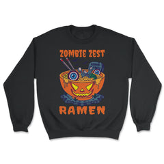 Zombie Zest Ramen Bowl Halloween Noodle Print product - Unisex Sweatshirt - Black