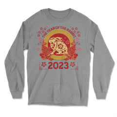 Chinese New Year The Year of the Rabbit 2023 Chinese product - Long Sleeve T-Shirt - Grey Heather