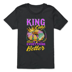 Mardi Gras King Cake Makes Everything Better Funny print - Premium Youth Tee - Black