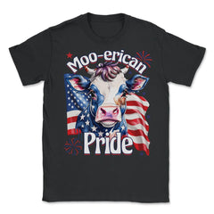 4th of July Moo-erican Pride Funny Patriotic Cow USA product Unisex - Black