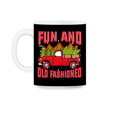 Fun Old fashioned Christmas Retro Vintage Truck Funny  11oz Mug