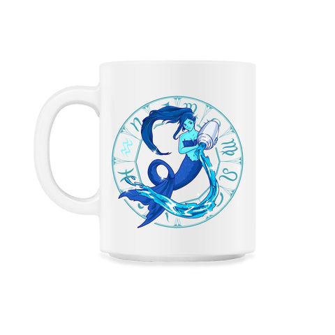 Aquarius Zodiac Sign Water Bearer Anime Mermaid design 11oz Mug