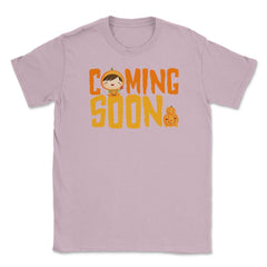 Coming Soon Baby Pumpkin Announcement For Halloween Or Fall print - Light Pink
