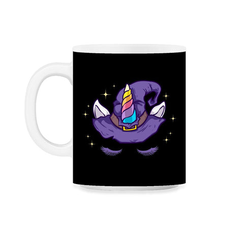 Unicorn Face with Long Lashes Witch Hat Characters 11oz Mug
