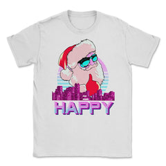 Vaporwave Santa XMAS Funny Humor Happy Holidays Unisex T-Shirt - White