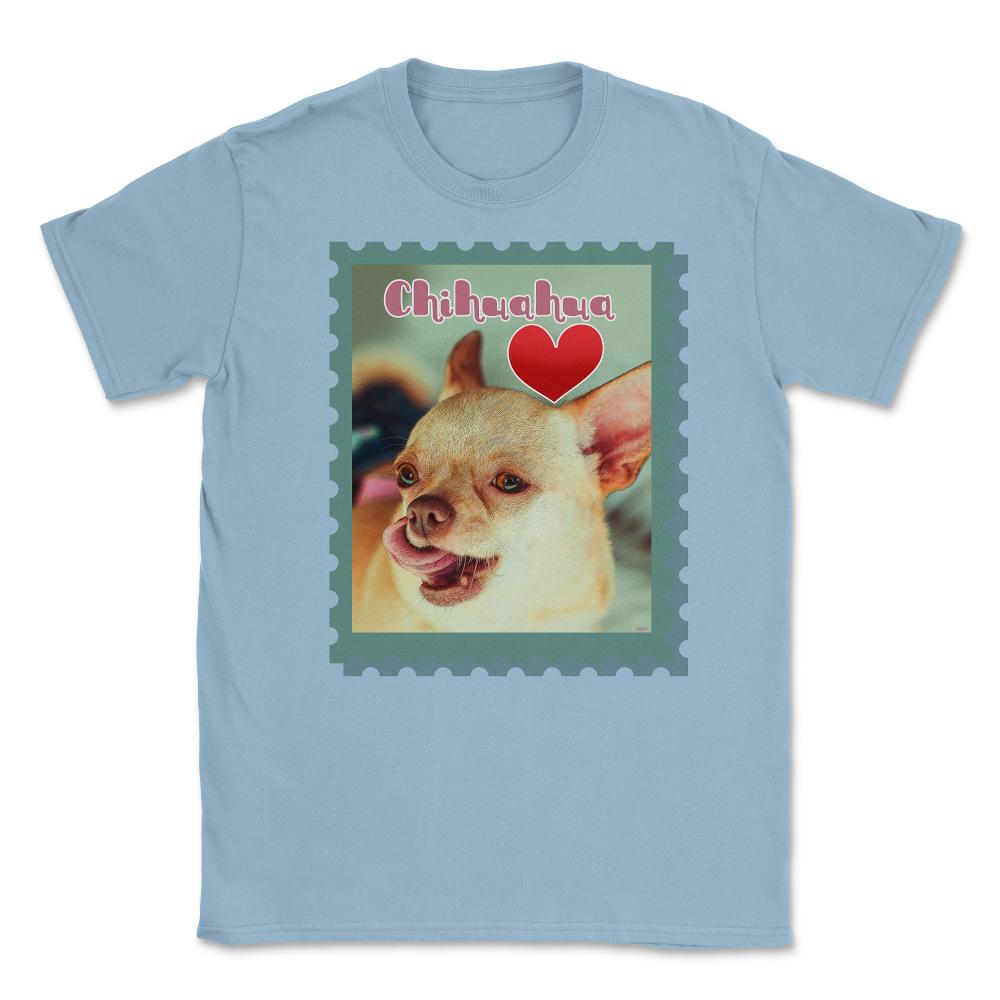 Chihuahua Love Stamp t-shirt Unisex T-Shirt - Light Blue