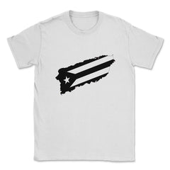 Puerto Rico Black Flag Resiste Boricua by ASJ product Unisex T-Shirt - White