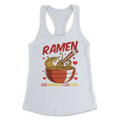 Ramen Bowl 10% noodles 90% love Japanese Aesthetic Meme graphic - White