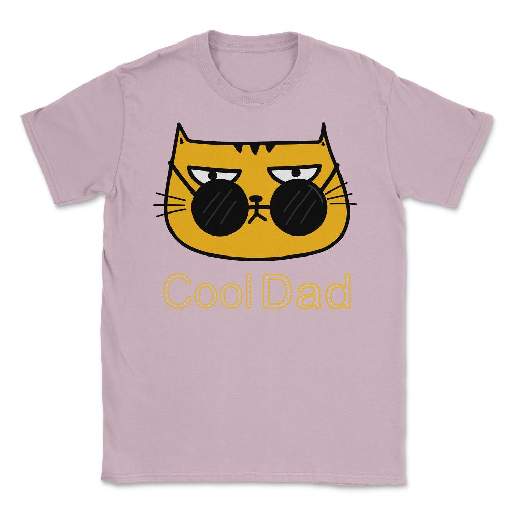 Cool Dad Hipster Cat Humor T-Shirt Tee Gift Unisex T-Shirt - Light Pink