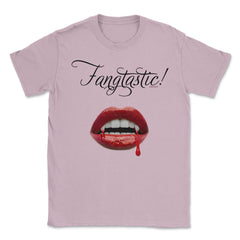 Fangtastic/Vampire Theme Unisex T-Shirt - Light Pink