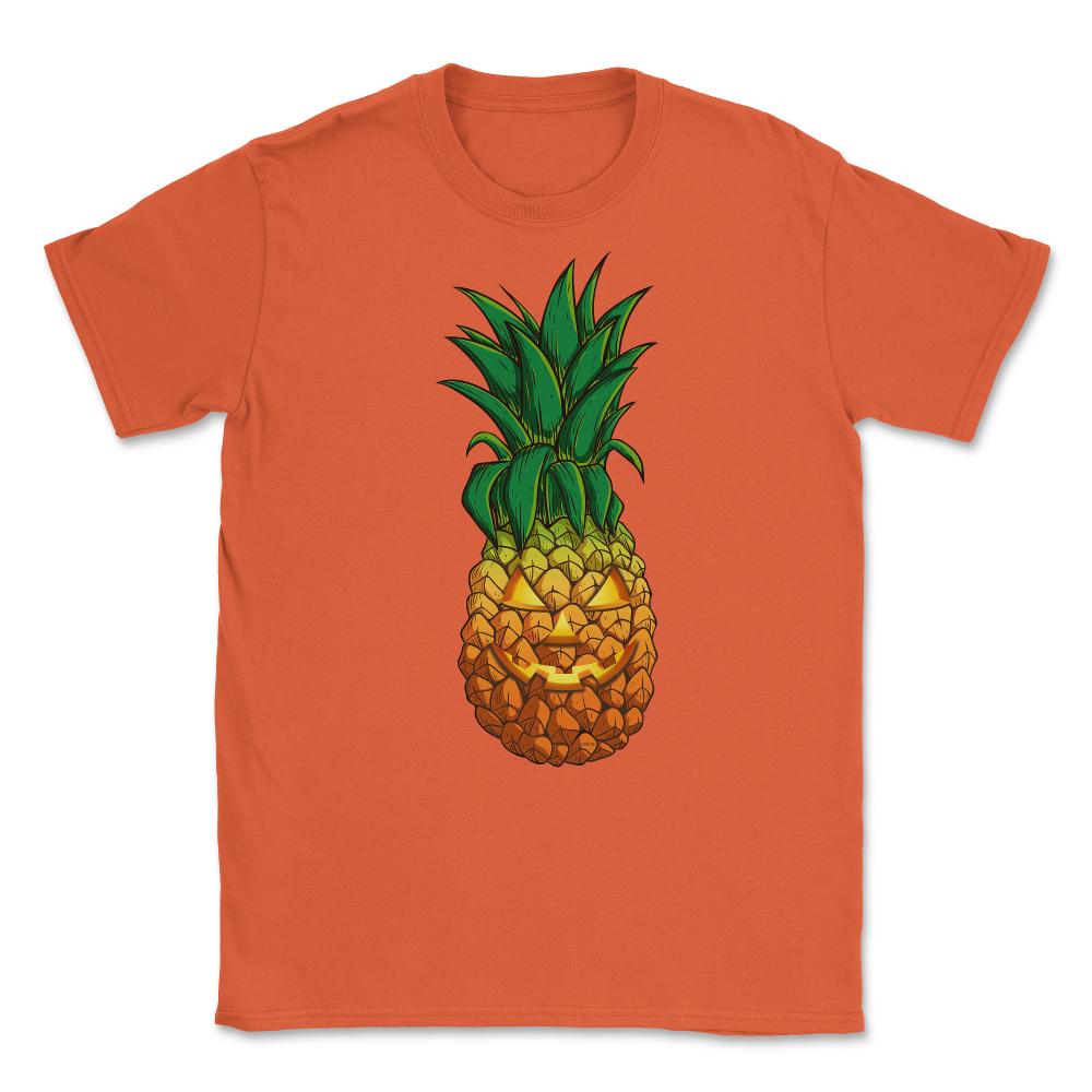 Jack o' lantern Tropical Pineapple Halloween T Shirt  Unisex T-Shirt - Orange