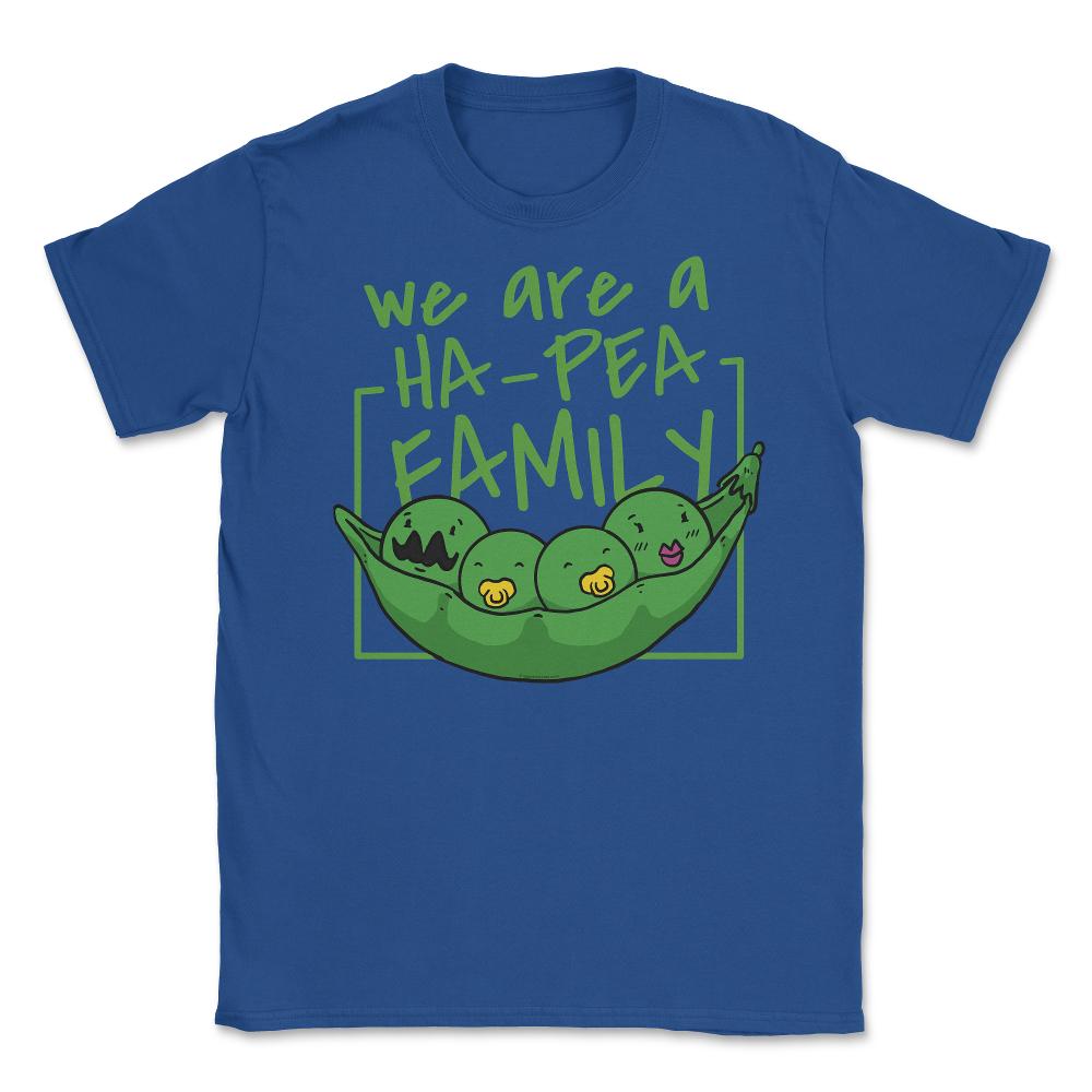 We Are A Ha-Pea Family Peas Inside A Pod Happy Foodie Pun product - Royal Blue
