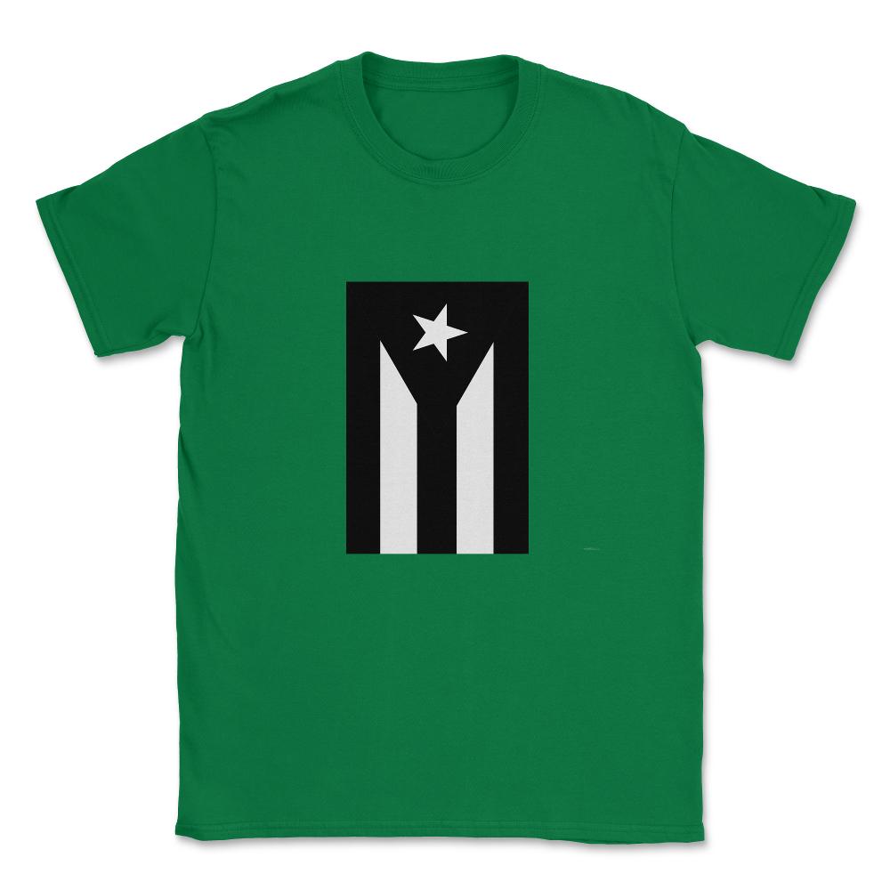 Puerto Rico Black Flag Resiste Boricua by ASJ design Unisex T-Shirt - Green