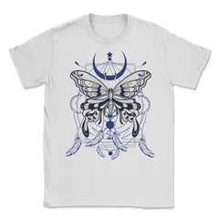 Butterfly Dreamcatcher Boho Mystical Esoteric Art print Unisex T-Shirt - White
