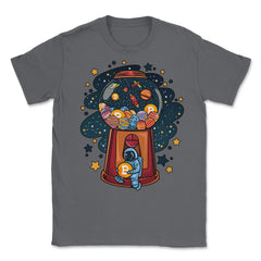 Bitcoin & Planets Gumball Machine Astronaut Hilarious Theme print - Smoke Grey