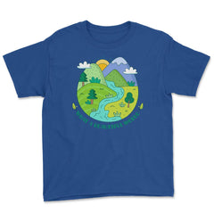 What a beautiful world Earth Day design Gifts graphic Tee Youth Tee - Royal Blue