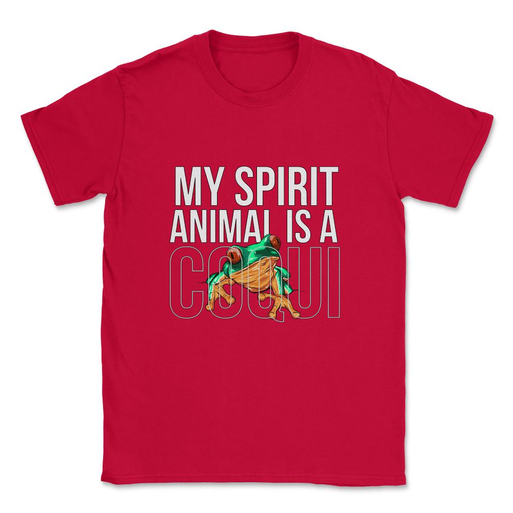 My Spirit Animal is a Coqui Boricua Puerto Rico Modern graphic Unisex - Red