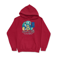 Bitcoin Crypto Dad Just Like A Normal Dad But Way Smarter print Hoodie - Red