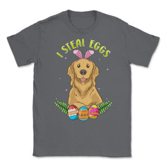 Easter Labrador with Bunny Ears Funny I steal eggs Gift design Unisex - Smoke Grey