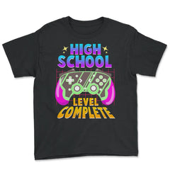 High School Complete Video Game Controller Graduate product Youth Tee - Black