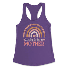 Lucky to be a Mother Women’s Bohemian Rainbow Mother's Day product - Purple