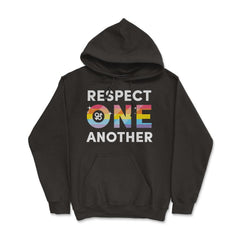 LGBTQ Respect One Another Pride Equality Gift design - Hoodie - Black