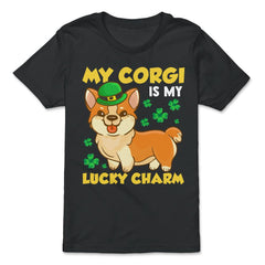 Saint Patty's Day Theme Irish Corgi Dog Funny Humor Gift design - Premium Youth Tee - Black
