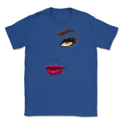 Eyelashes Makeup in Vogue Unisex T-Shirt - Royal Blue